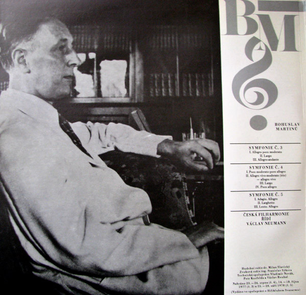 Bohuslav Martinů, Česká Filharmonie, V. Neumann – Symfonie No 3, 4, 5
