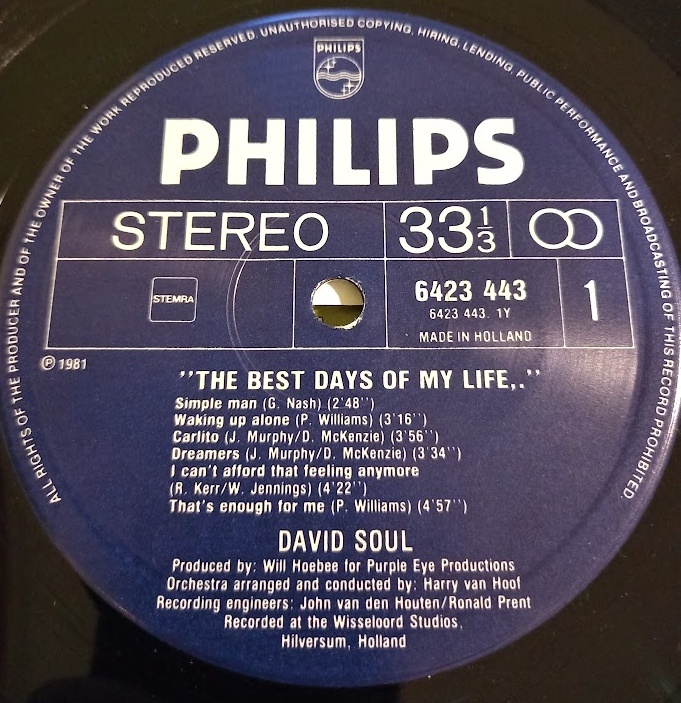 David Soul – The Best Days Of My Life