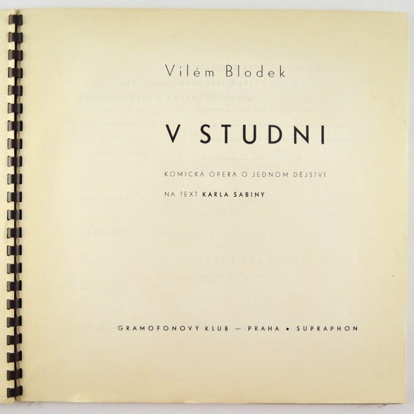 Vilém Blodek – V Studni