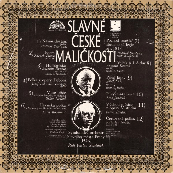 Slavné České Maličkosti – Nedbal, Janáček, Smetana, Blodek, Dvořák