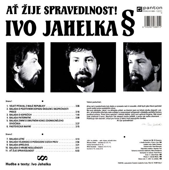 Ivo Jahelka – Ať Žije Spravedlnost!