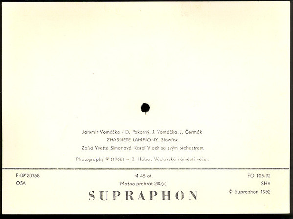 Yvetta Simonová – Zhasněte Lampiony